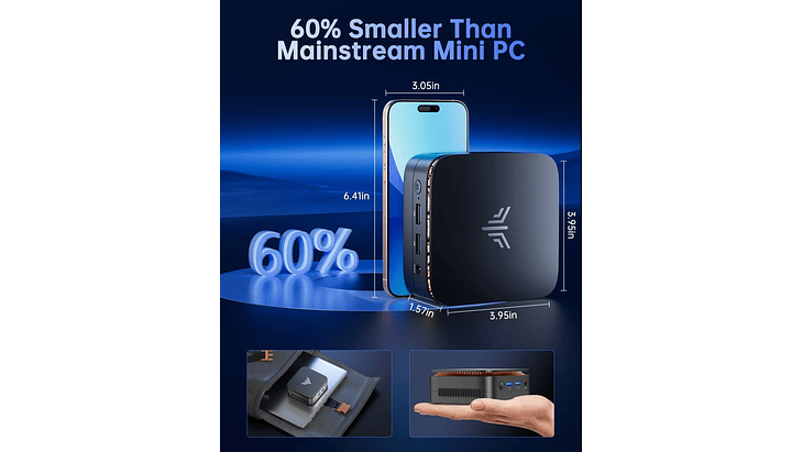 Mini PC Intel N150 12ª Gen | 8GB RAM | 256GB SSD | Windows 11 Pro 8