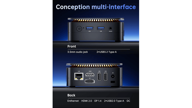 Mini PC Intel N150 12ª Gen | 8GB RAM | 256GB SSD | Windows 11 Pro 9