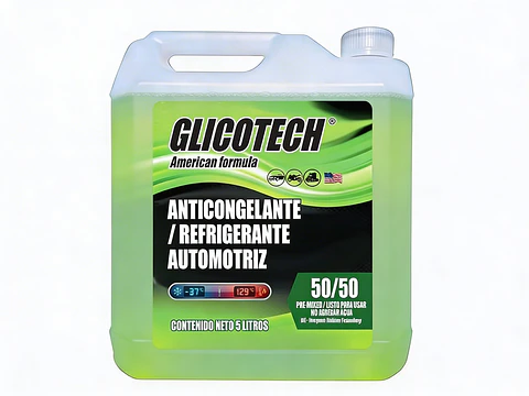 Anticongelante Glicotech Green 50/50 5 Litros - Todo Tipo de Vehículo