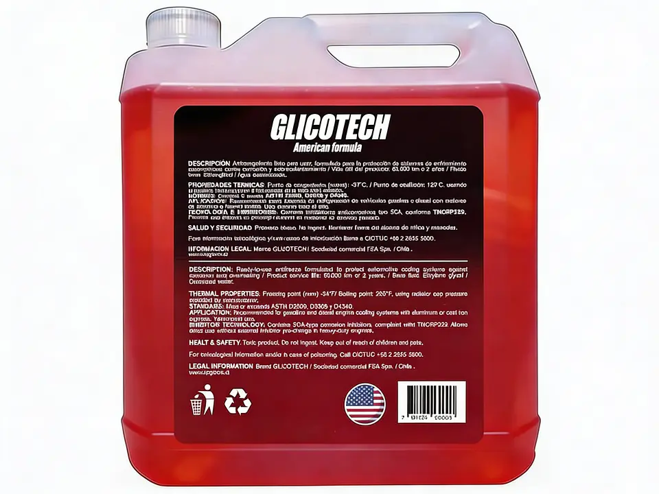 Anticongelante Glicotech Red 50/50 5L - Todo Tipo de Vehículos  2