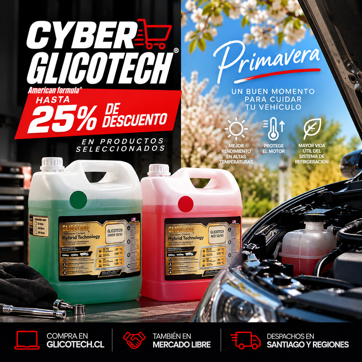 Cyber Glicotech: refrigerantes para tu auto con hasta 25% de descuento
