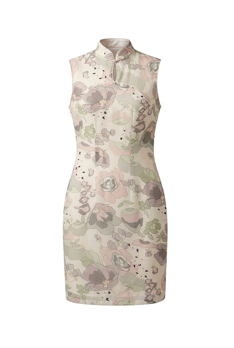 Vestido Quipao Marca XIAO SHI Original Talla 38  S/M
