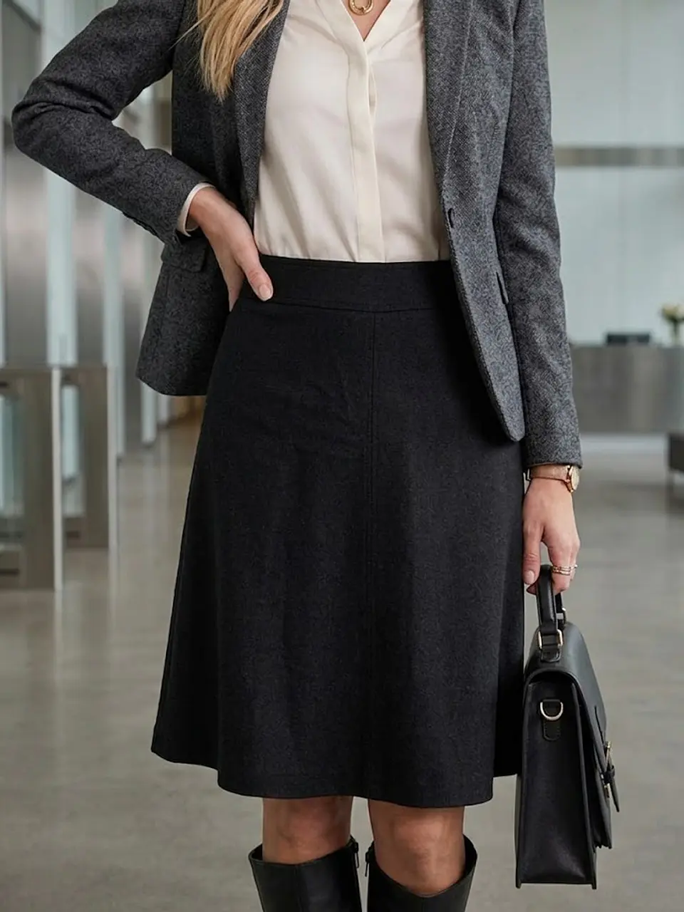 Falda Negra BANANA REPUBLIC Mujer Talla 10 / 42 / L 4