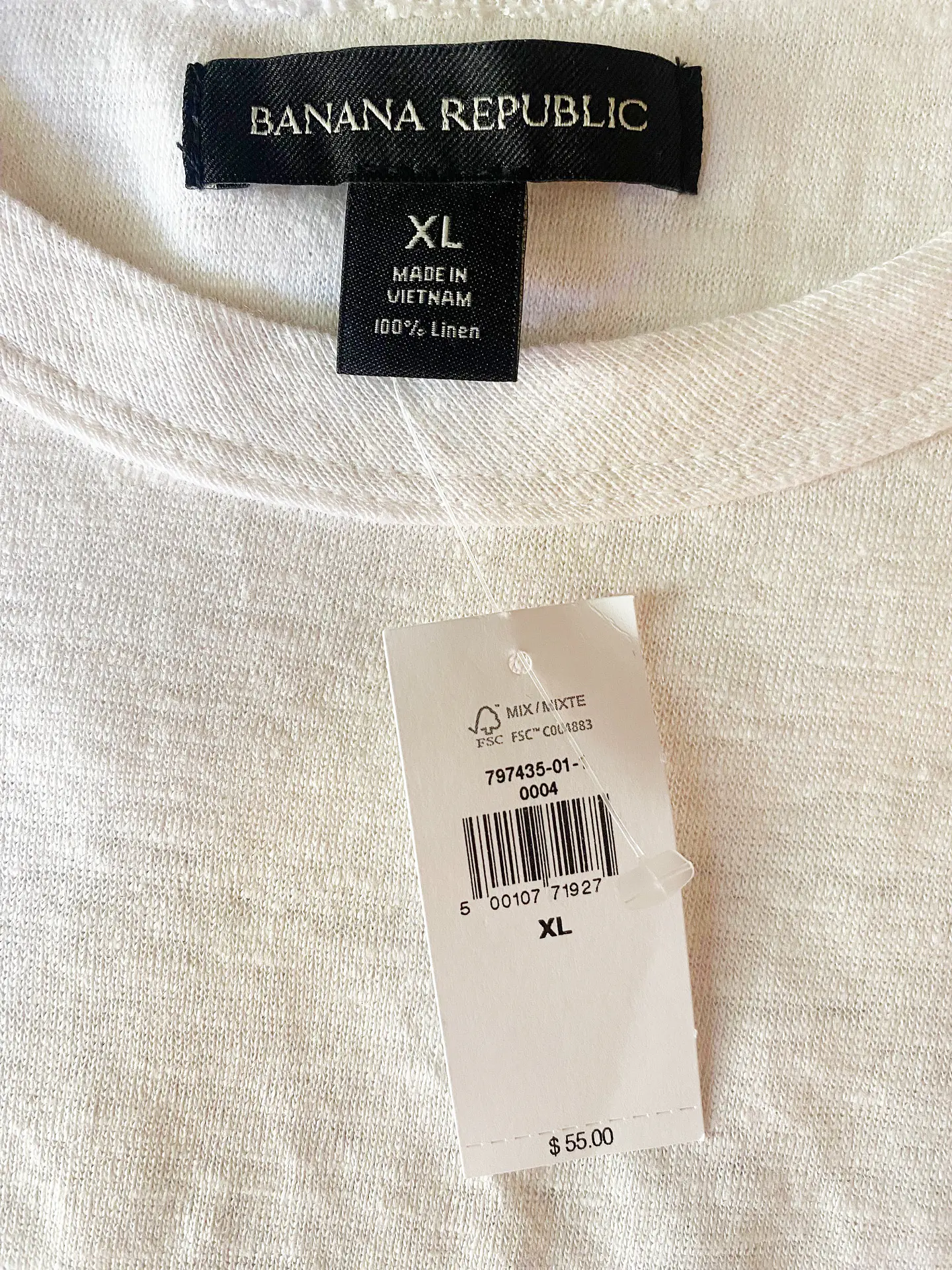 Polera Manga Corta BANANA REPUBLIC Hombre Talla XL 7