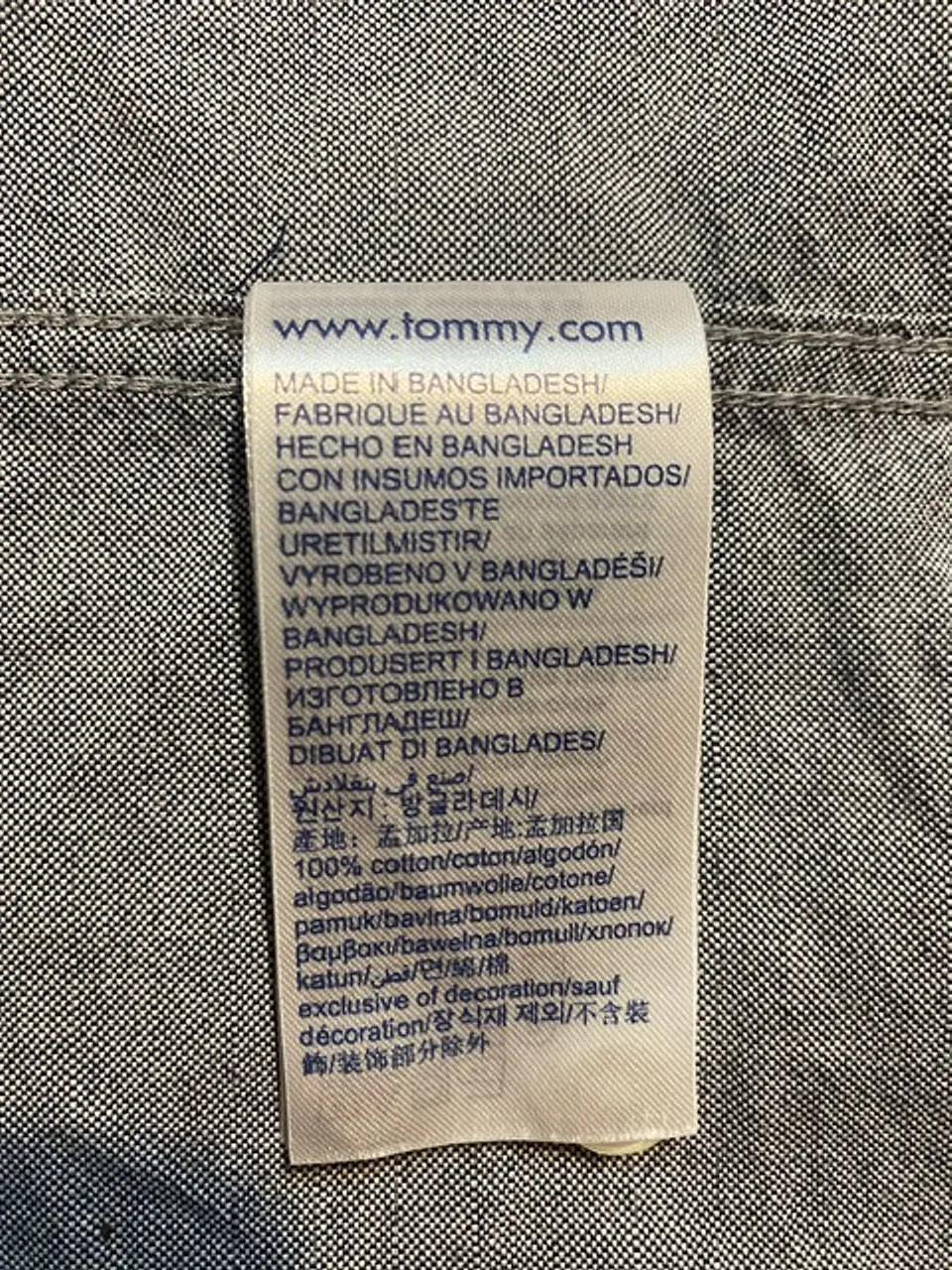 Camisa TOMMY HILFIGER Talla XXL 10