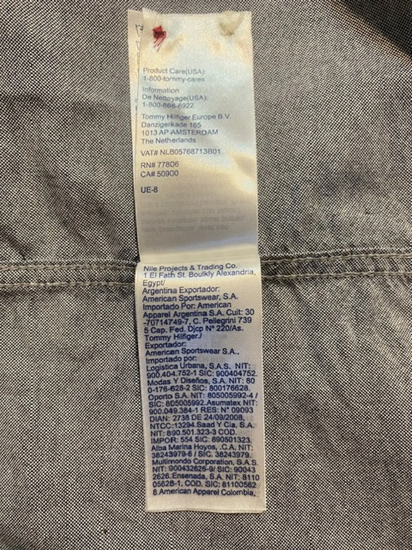 Camisa TOMMY HILFIGER Talla XXL 12