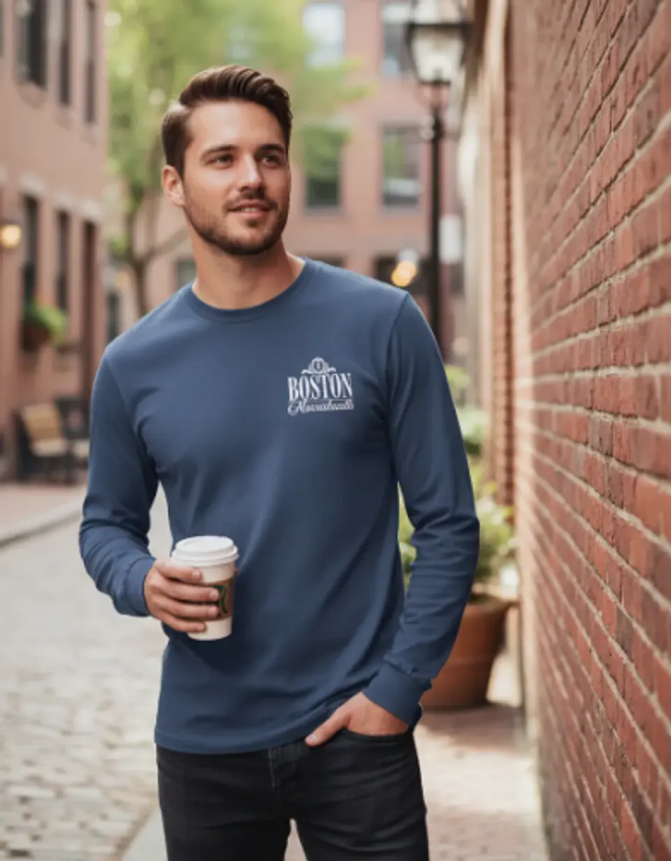 Polera Manga Larga Abercrombie & Fitch - Boston Massachusetts (Talla M) 3
