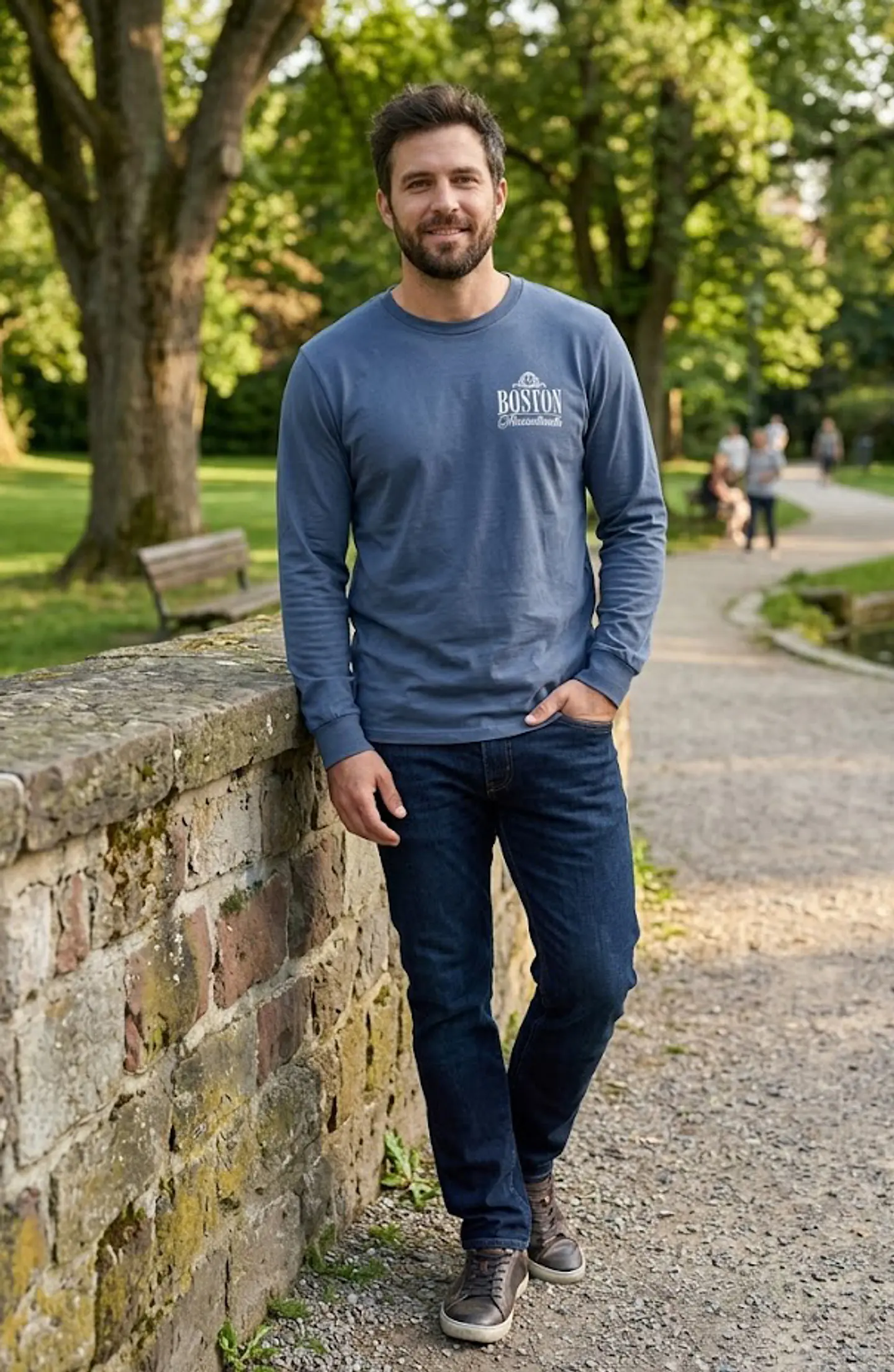 Polera Manga Larga Abercrombie & Fitch - Boston Massachusetts (Talla M) 4