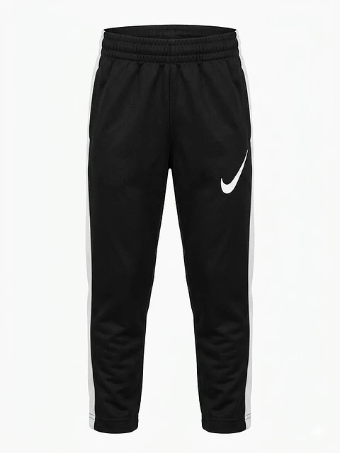 Pantalón Buzo Nike Dri-FIT Niño – Negro / Franjas Blancas / Talla S (4-5 años)