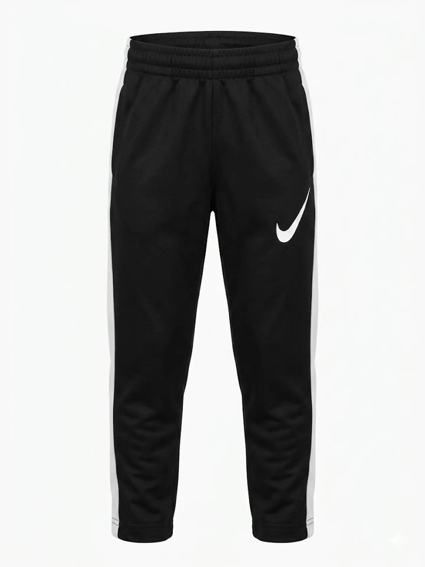 Pantalón Buzo Nike Dri-FIT Niño – Negro / Franjas Blancas / Talla S (4-5 años) 1