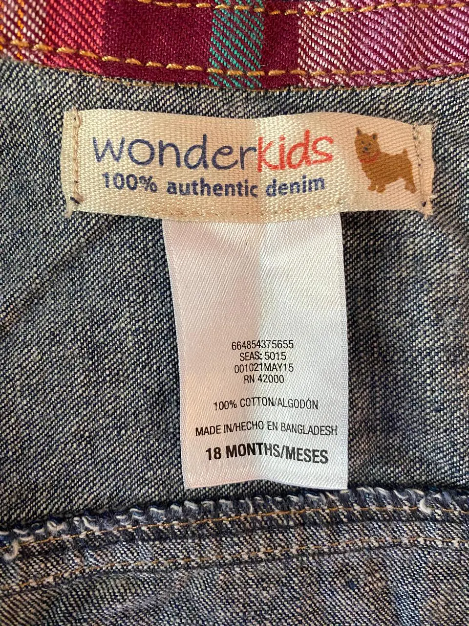 Chaqueta de Mezclilla Clásica para Bebé Wonderkids – 18 Meses 6