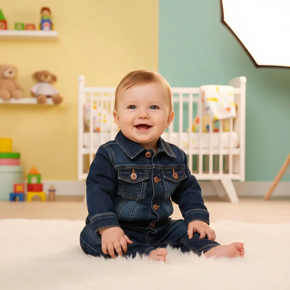 Chaqueta de Mezclilla Clásica para Bebé Wonderkids – 18 Meses 3