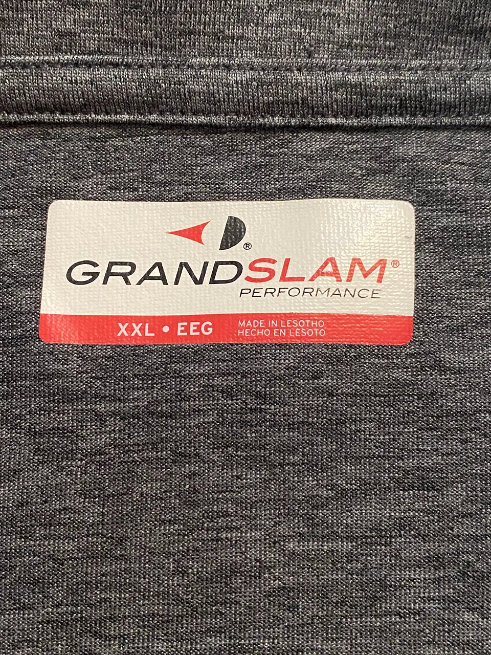 Polera Grand Slam Performance Tenis/Golf – Gris Jaspeado (Talla XXL) 7