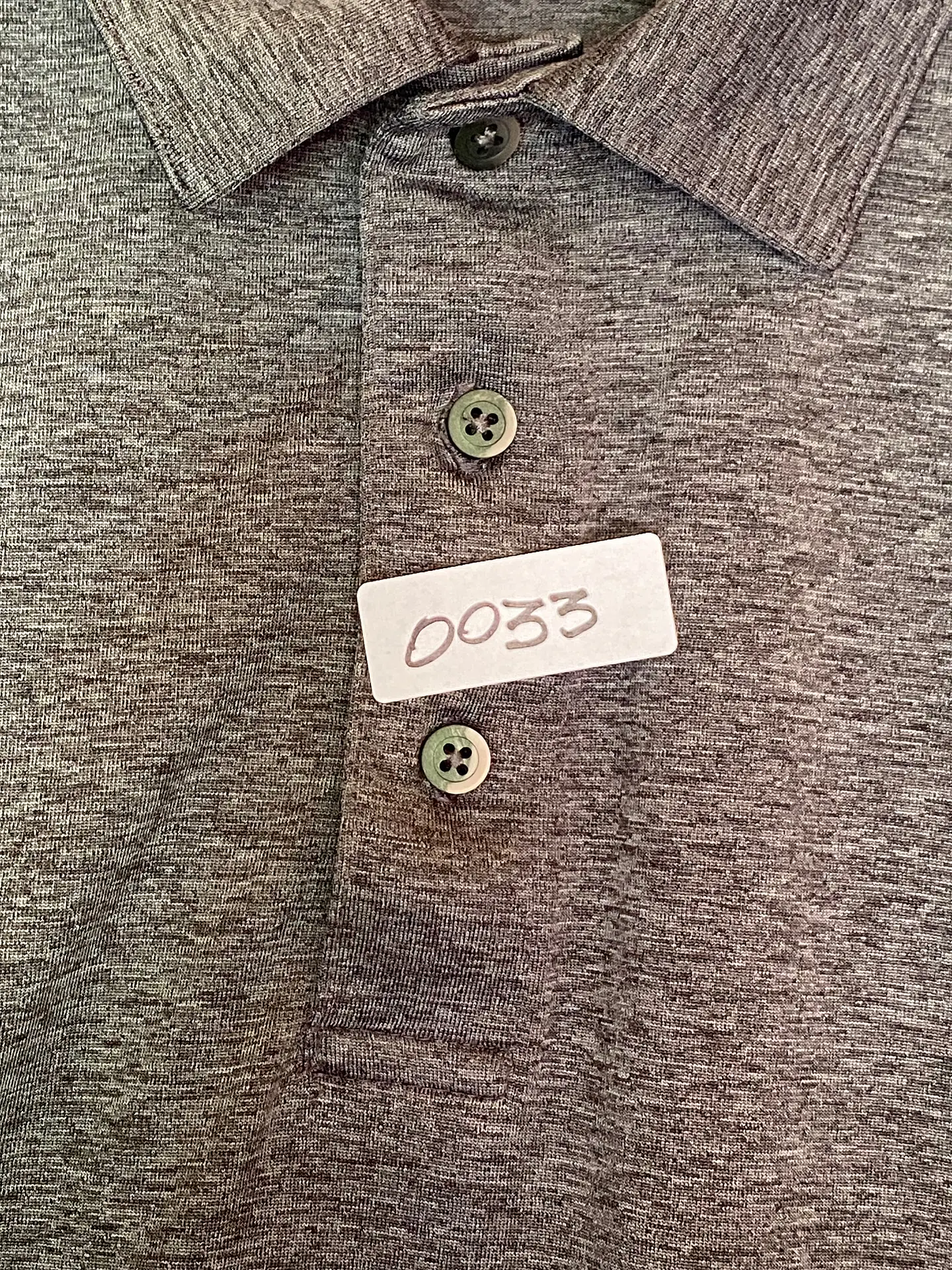 Polera Grand Slam Performance Tenis/Golf – Gris Jaspeado (Talla XXL) 14