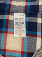 Camisa de Franela Escocesa Carter's – Azul, Rojo y Crema (Talla 3T) - Miniatura 6