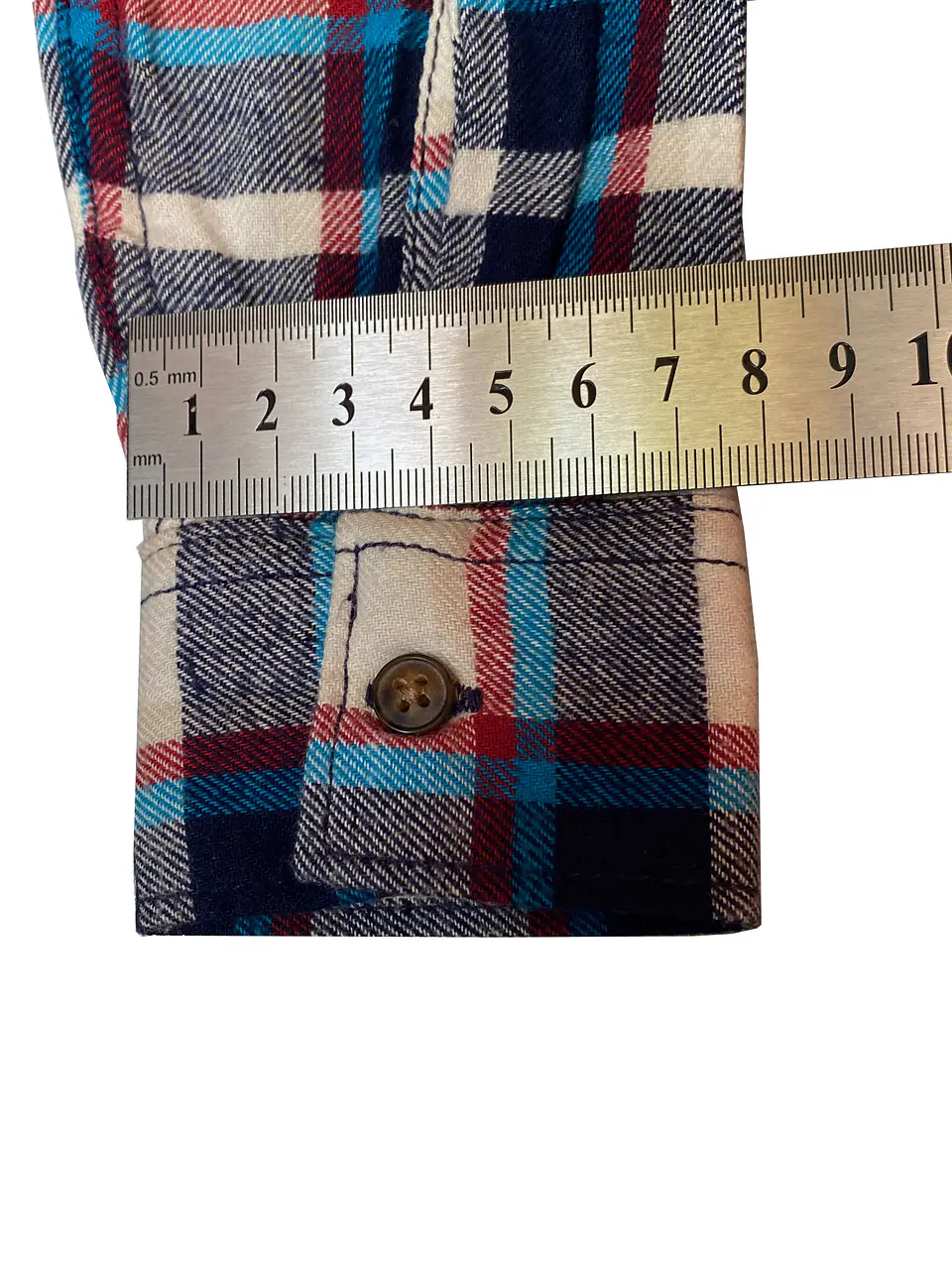 Camisa de Franela Escocesa Carter's – Azul, Rojo y Crema (Talla 3T) 11