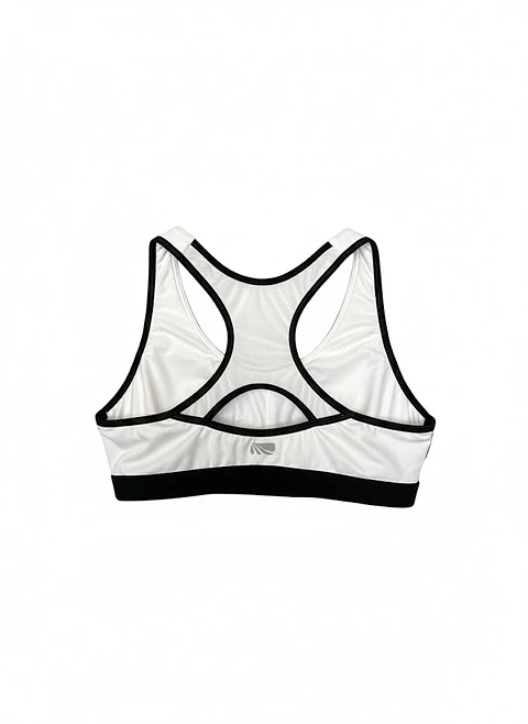 Peto Deportivo Marika con Tecnología Coolmax – Blanco y Negro (Talla M)