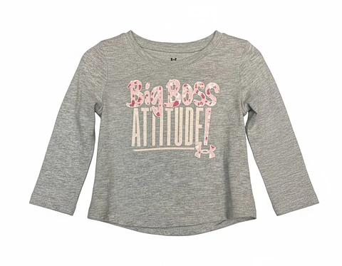 Polera de Manga Larga Under Armour para Bebé - "Big Boss Attitude!" - 12 Meses