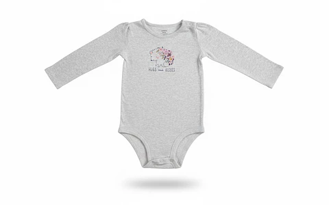 Body Manga Larga Carter's de Erizo con Flores / Unisex – Talla 24 Meses