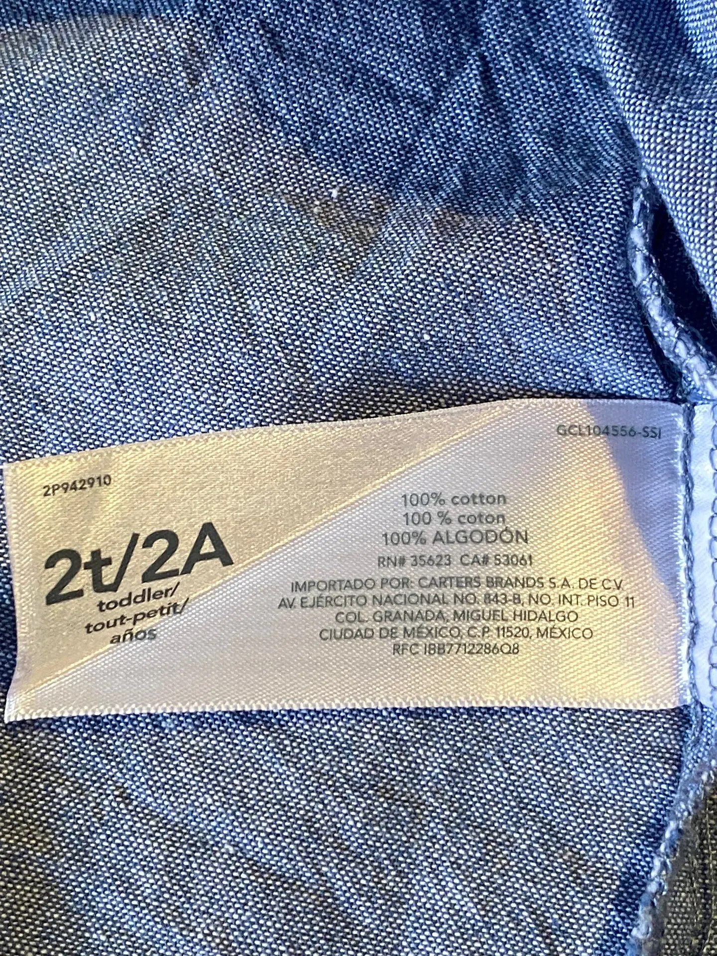Vestido / Camisola Niña Carter's con vuelos - Talla 2 / 2 Años 7