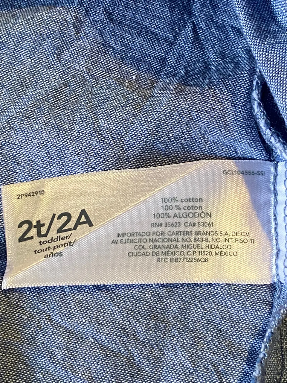 Vestido / Camisola Niña Carter's con vuelos - Talla 2 / 2 Años 7