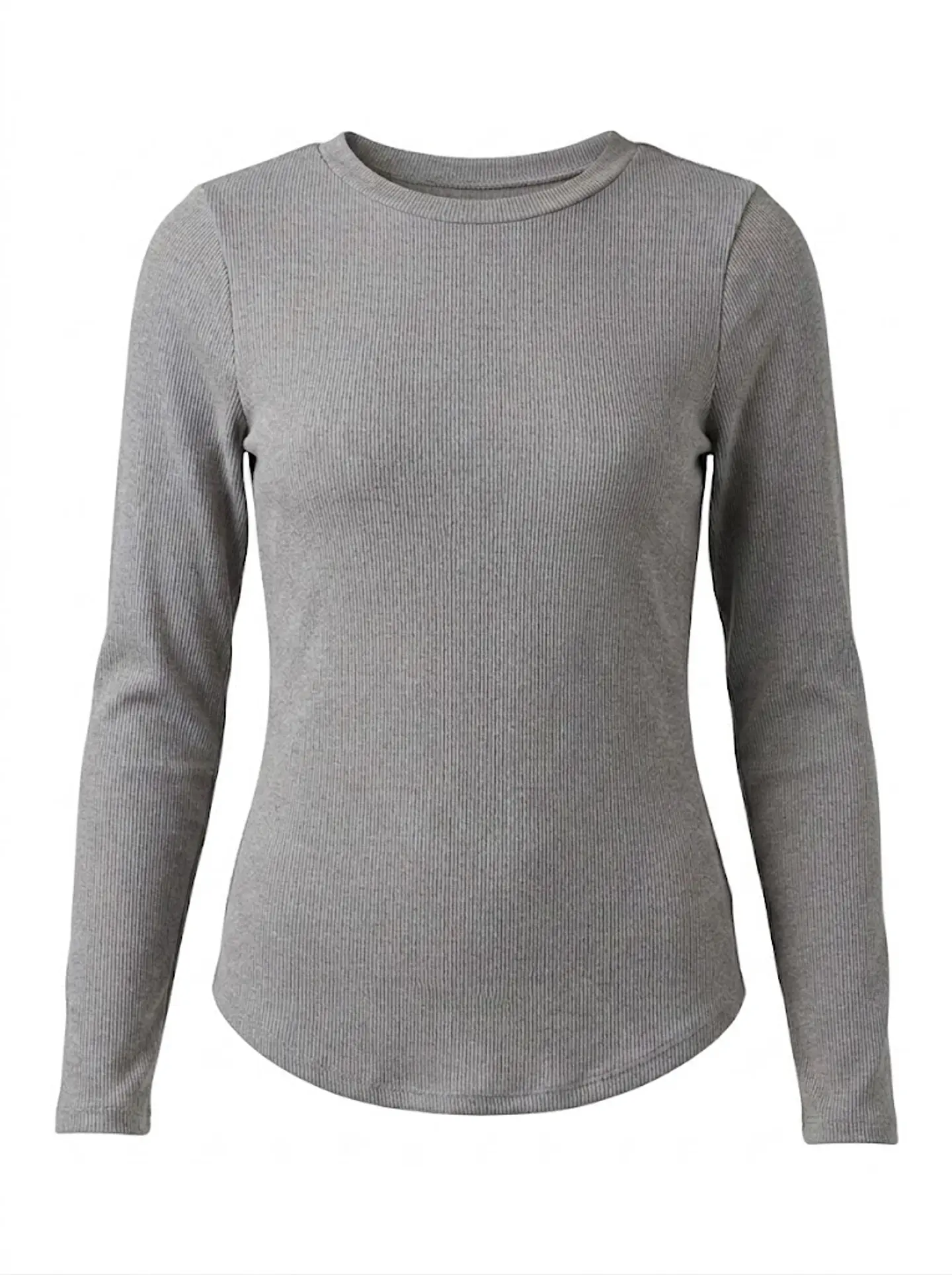 Polera Manga Larga de Algodón Rib No Boundaries GRIS – Talla L/11-13 (NUEVO) 1
