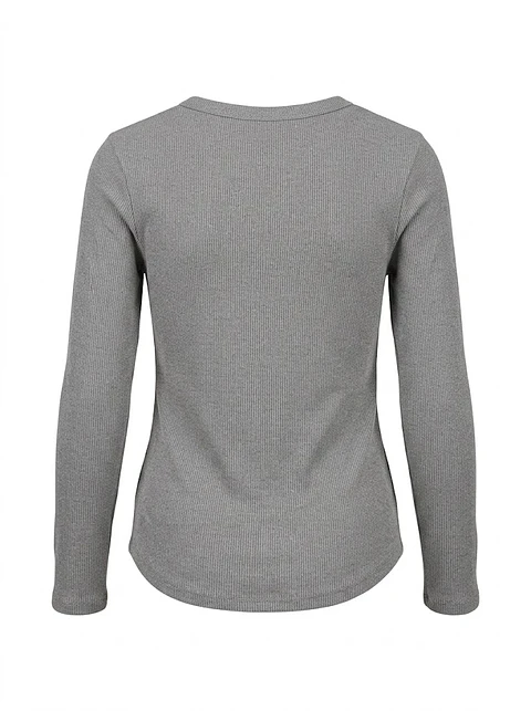 Polera Manga Larga de Algodón Rib No Boundaries GRIS – Talla L/11-13 (NUEVO)