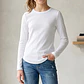 Polera Manga Larga de Algodón Rib No Boundaries BLANCO – Talla L/11-13 (NUEVO) - Miniatura 4