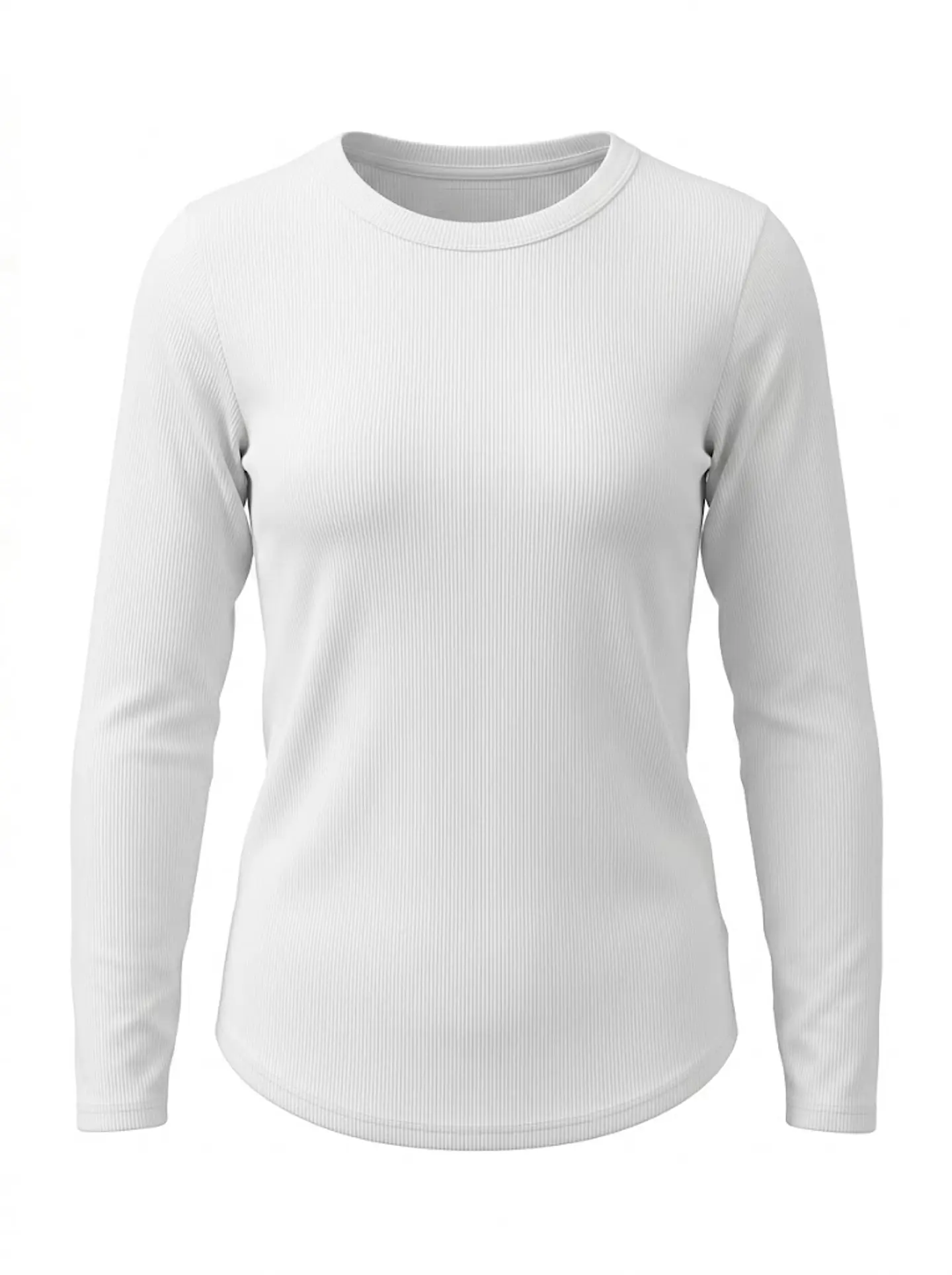 Polera Manga Larga de Algodón Rib No Boundaries BLANCO – Talla L/11-13 (NUEVO) 1