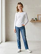 Polera Manga Larga de Algodón Rib No Boundaries BLANCO – Talla L/11-13 (NUEVO) - Miniatura 3
