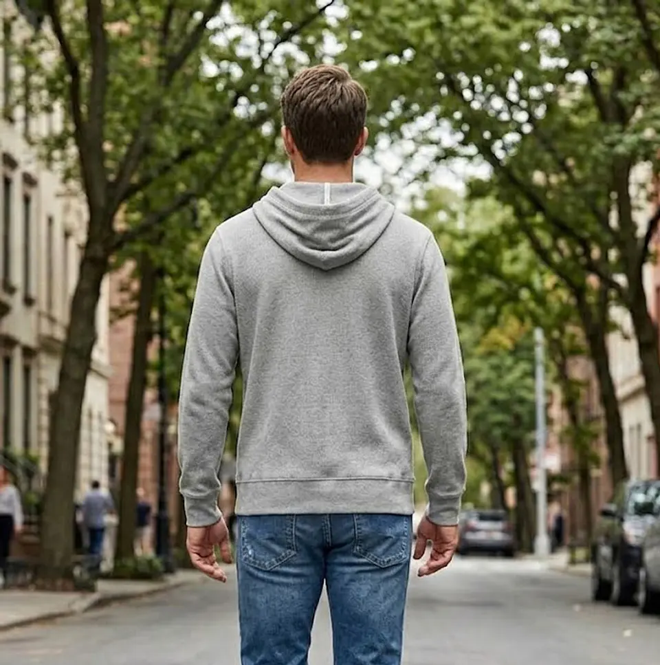 Polerón con capucha (Hoodie) GAP Waffle Knit – Talla L 5