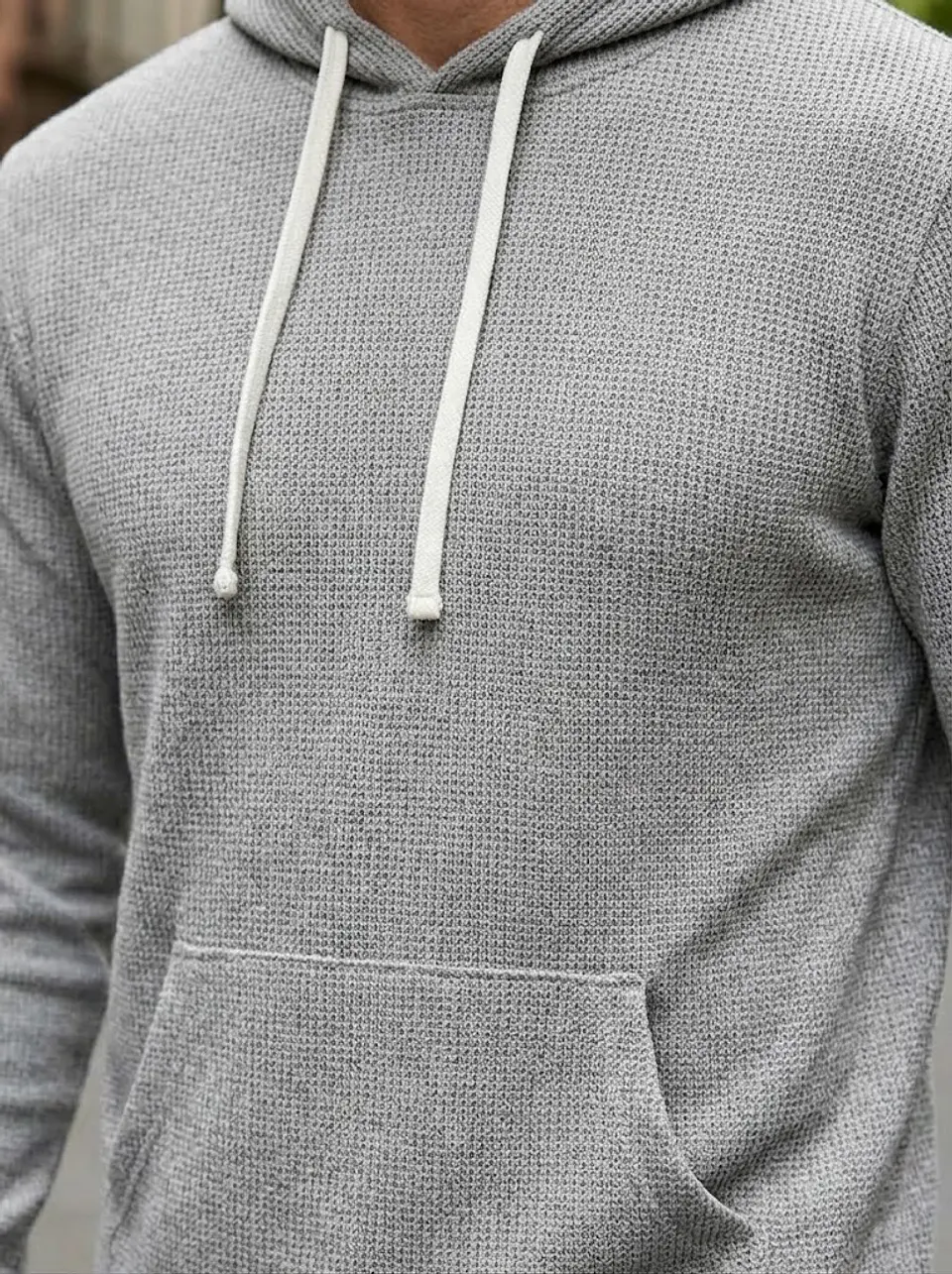 Polerón con capucha (Hoodie) GAP Waffle Knit – Talla L 4