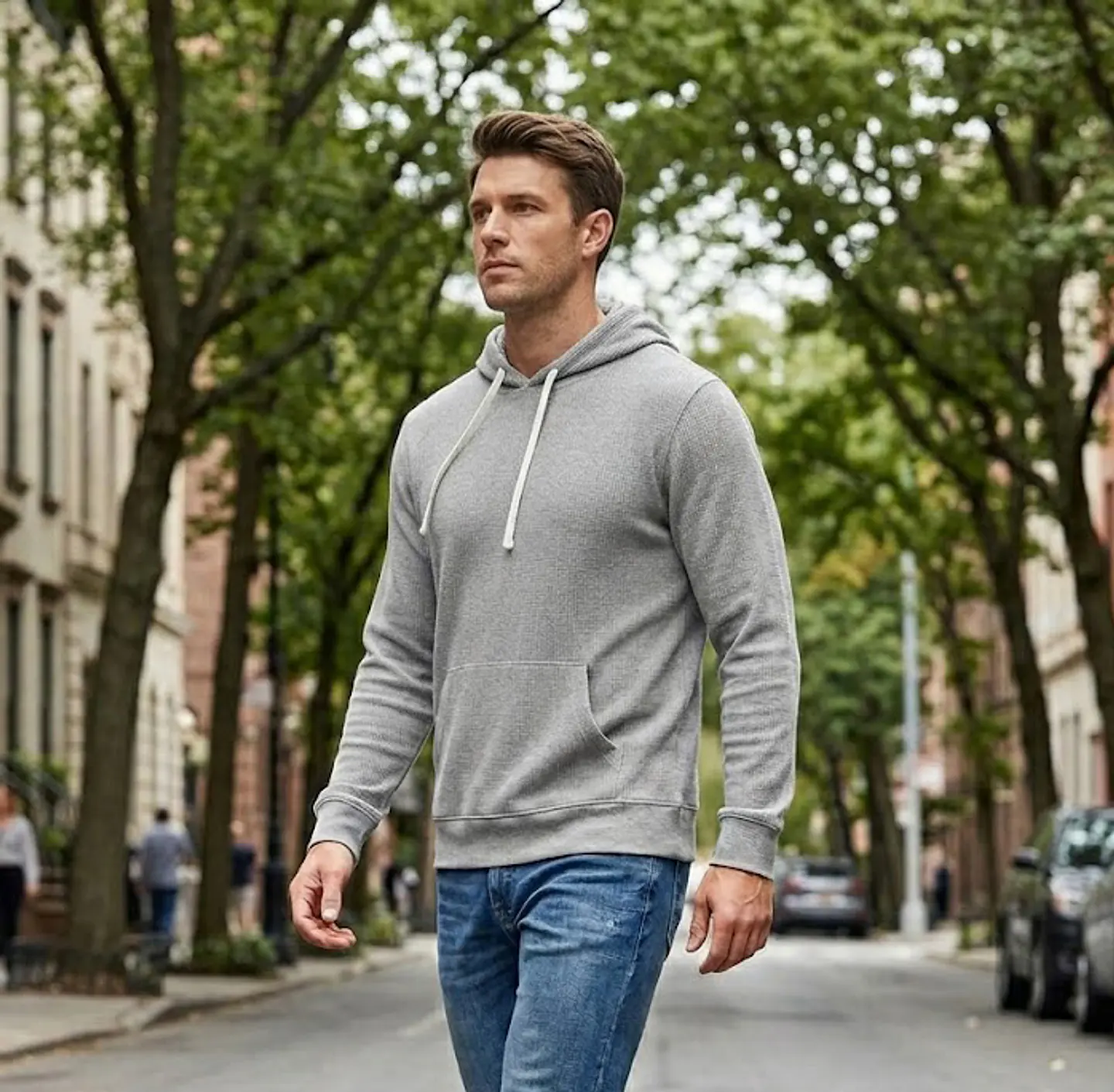 Polerón con capucha (Hoodie) GAP Waffle Knit – Talla L 3