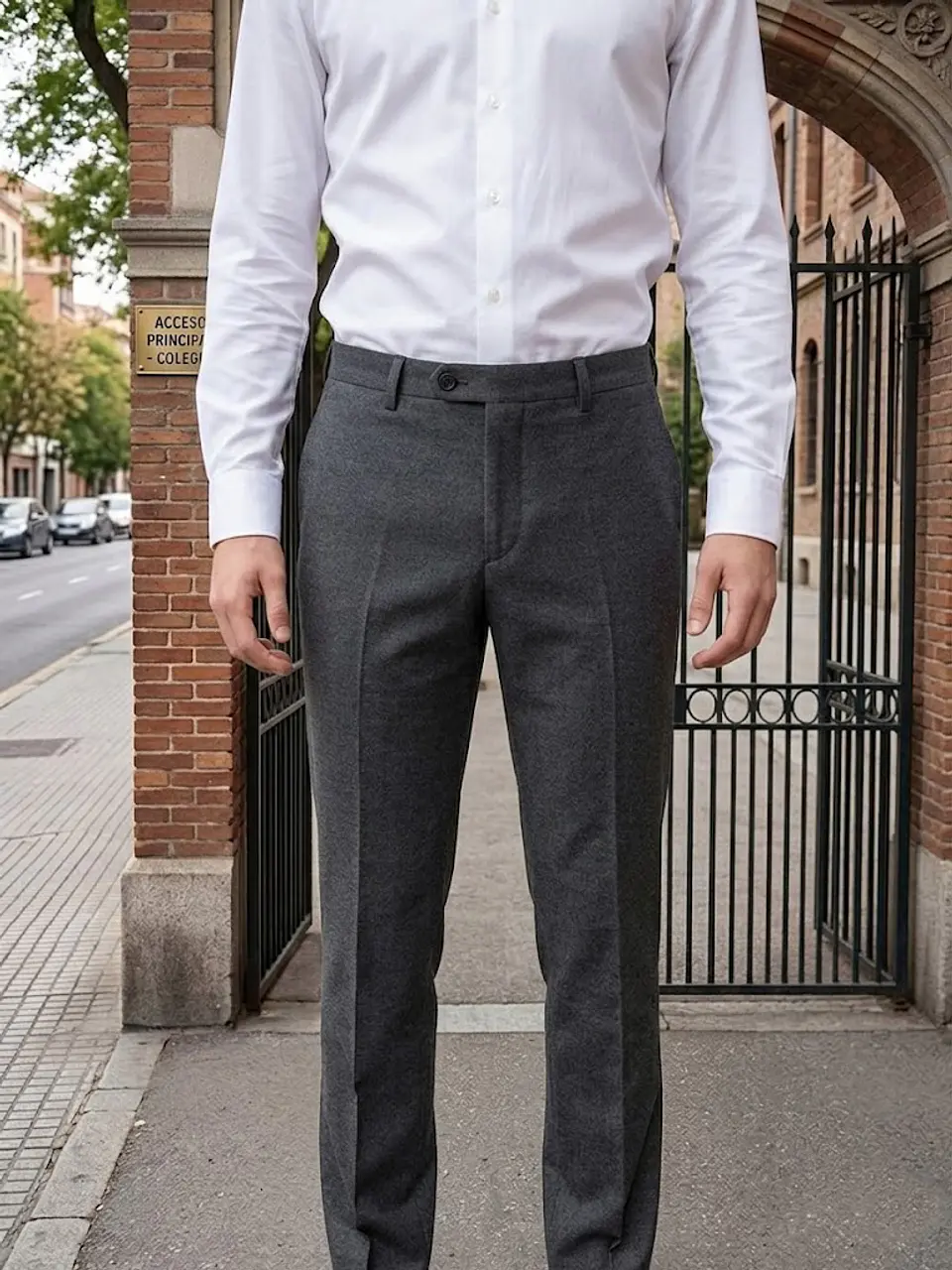 Pantalón de Vestir Uniqlo Kando – Gris Oscuro - Talla 42/44  (NUEVO) 4