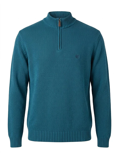 Sweater Clásico Chaps con Medio Cierre – Talla XL