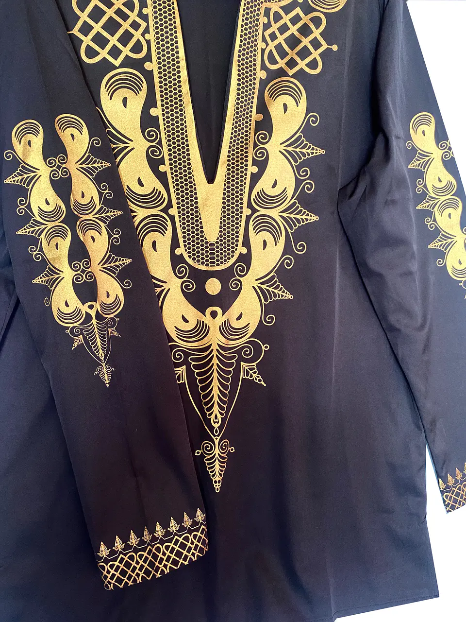 Túnica Blusa Elegante con Diseños Dorados - Talla XL 7