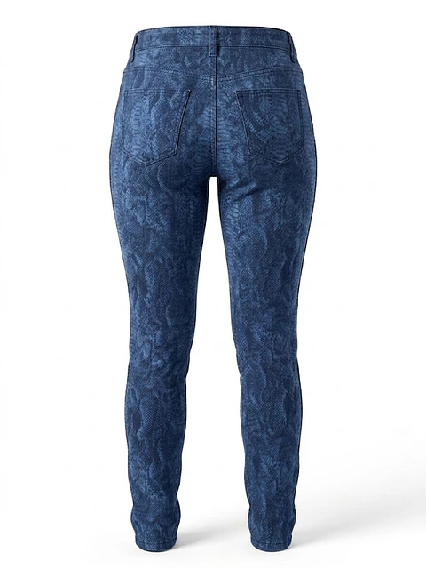 Pantalón Skinny Mossimo – Textura Snake Blue - Talla S