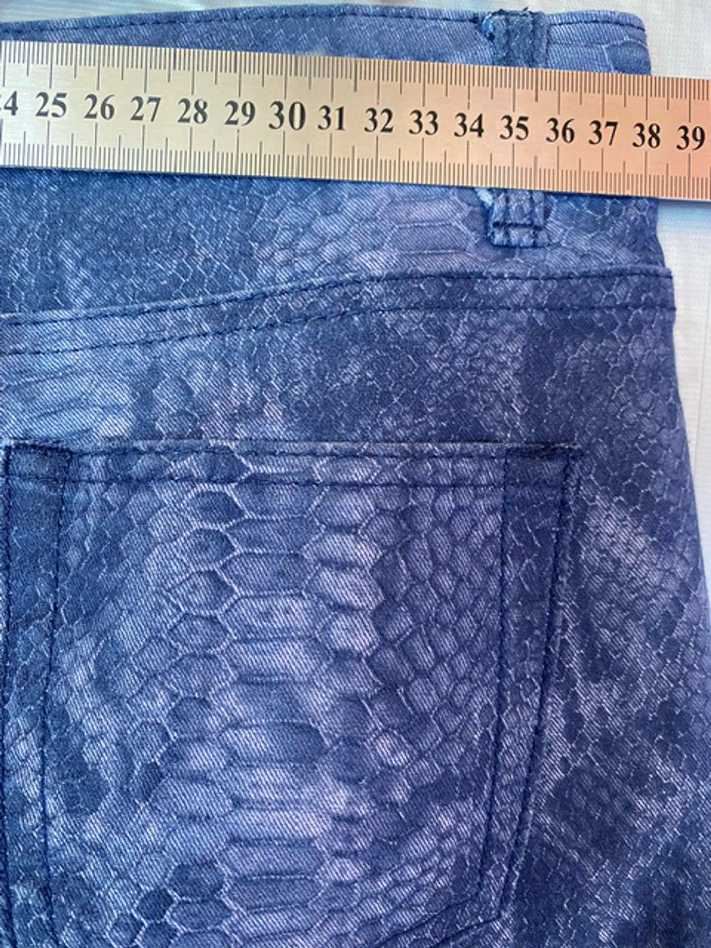 Pantalón Skinny Mossimo – Textura Snake Blue - Talla S 9