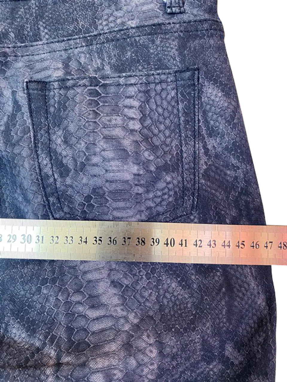 Pantalón Skinny Mossimo – Textura Snake Blue - Talla S 11