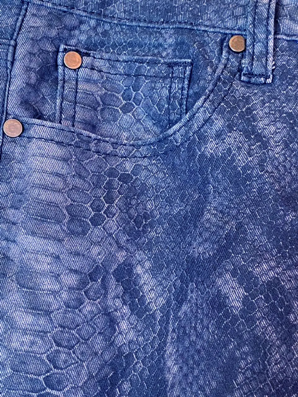 Pantalón Skinny Mossimo – Textura Snake Blue - Talla S 15