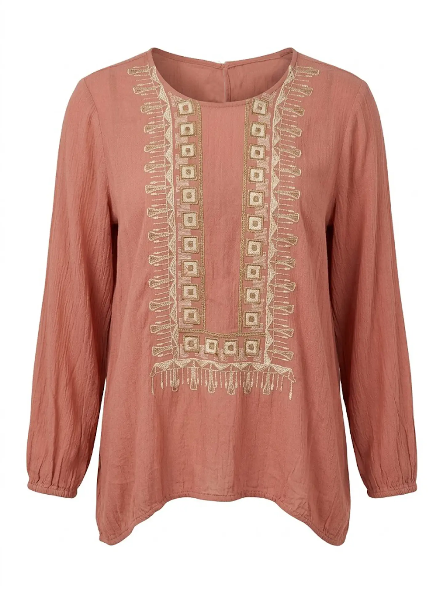 Blusa Pippa – Manga Larga - Boho Chic Bordada - Talla L 1