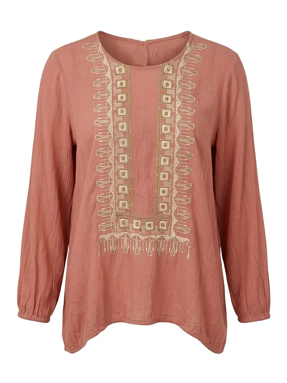 Blusa Pippa – Manga Larga - Boho Chic Bordada - Talla L 1
