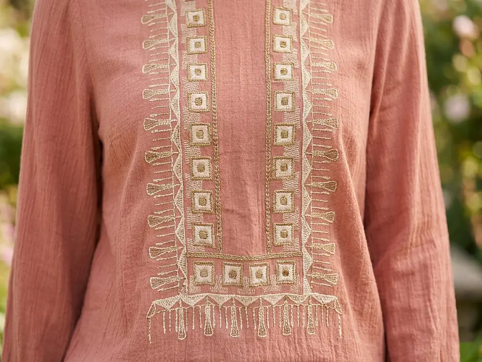 Blusa Pippa – Manga Larga - Boho Chic Bordada - Talla L 4