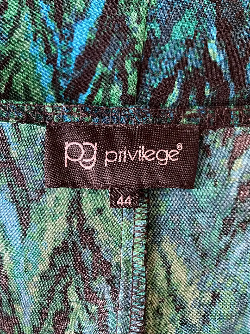 Vestido Privilege – Chevron Emerald & Blue - Talla 44 6