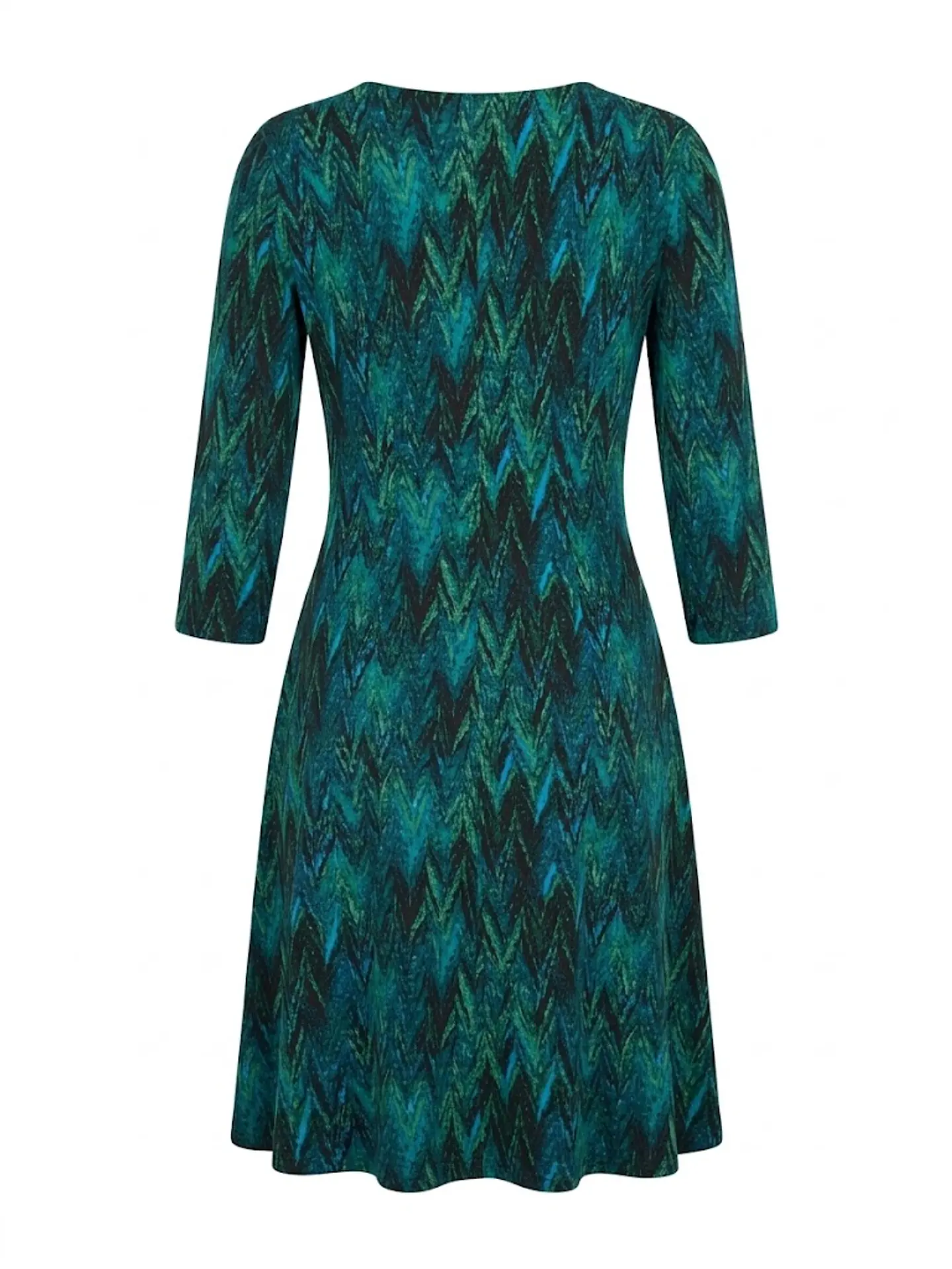 Vestido Privilege – Chevron Emerald & Blue - Talla 44 2