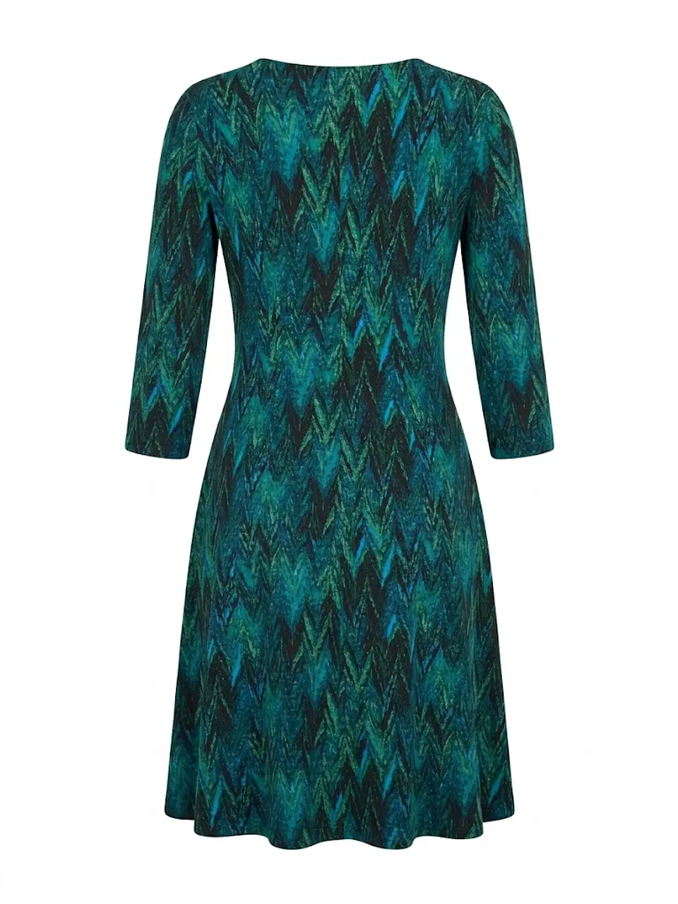 Vestido Privilege – Chevron Emerald & Blue - Talla 44 2