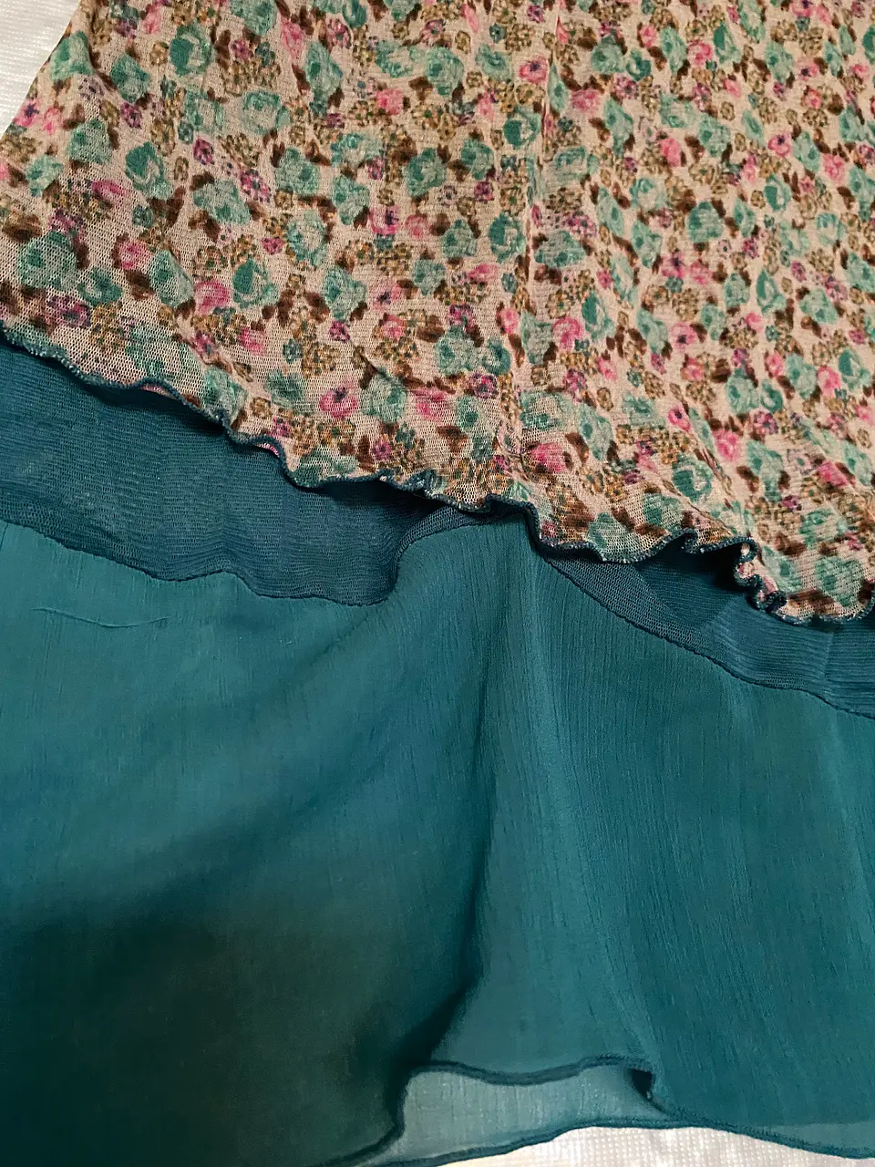 Vestido Tatienne – Romantic Floral & Teal Mesh - Talla L 10