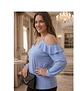 Blusa Michael Kors – Cold Shoulder con Cadenas Doradas - Talla 2X (XXL) - Miniatura 4