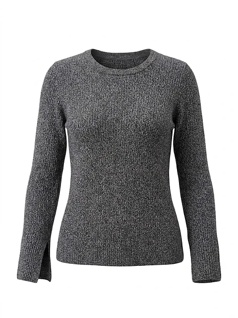 Chaleco H&M – Knit Jaspeado con Aberturas - Talla S