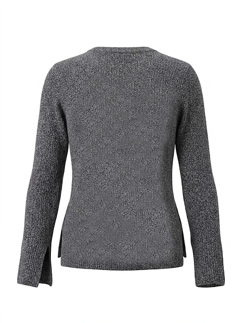 Chaleco H&M – Knit Jaspeado con Aberturas - Talla S